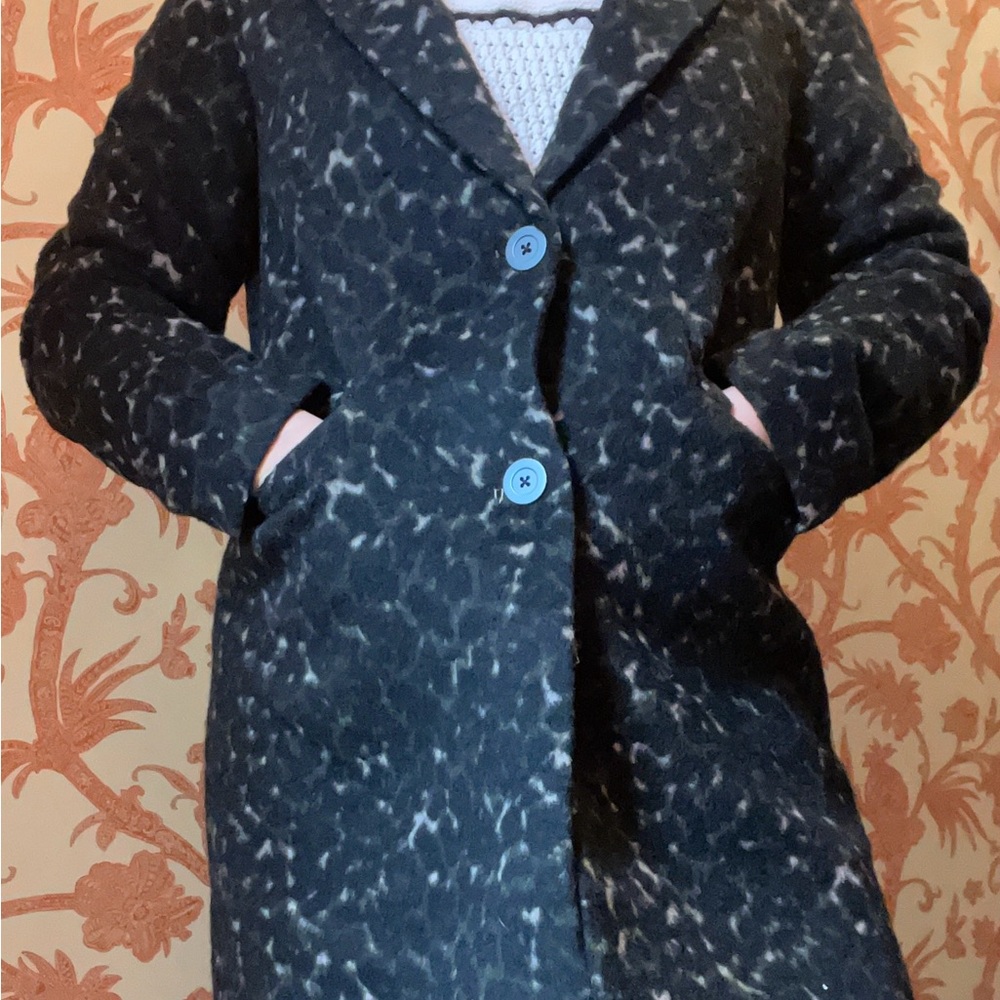 COFFEESHOP Meg Leopard Printed Wool Blend Jacket
